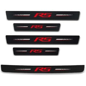 Car Door Sill Bumper Protector Trim Cover Plate for‎ Audi RS Decoration WHITE